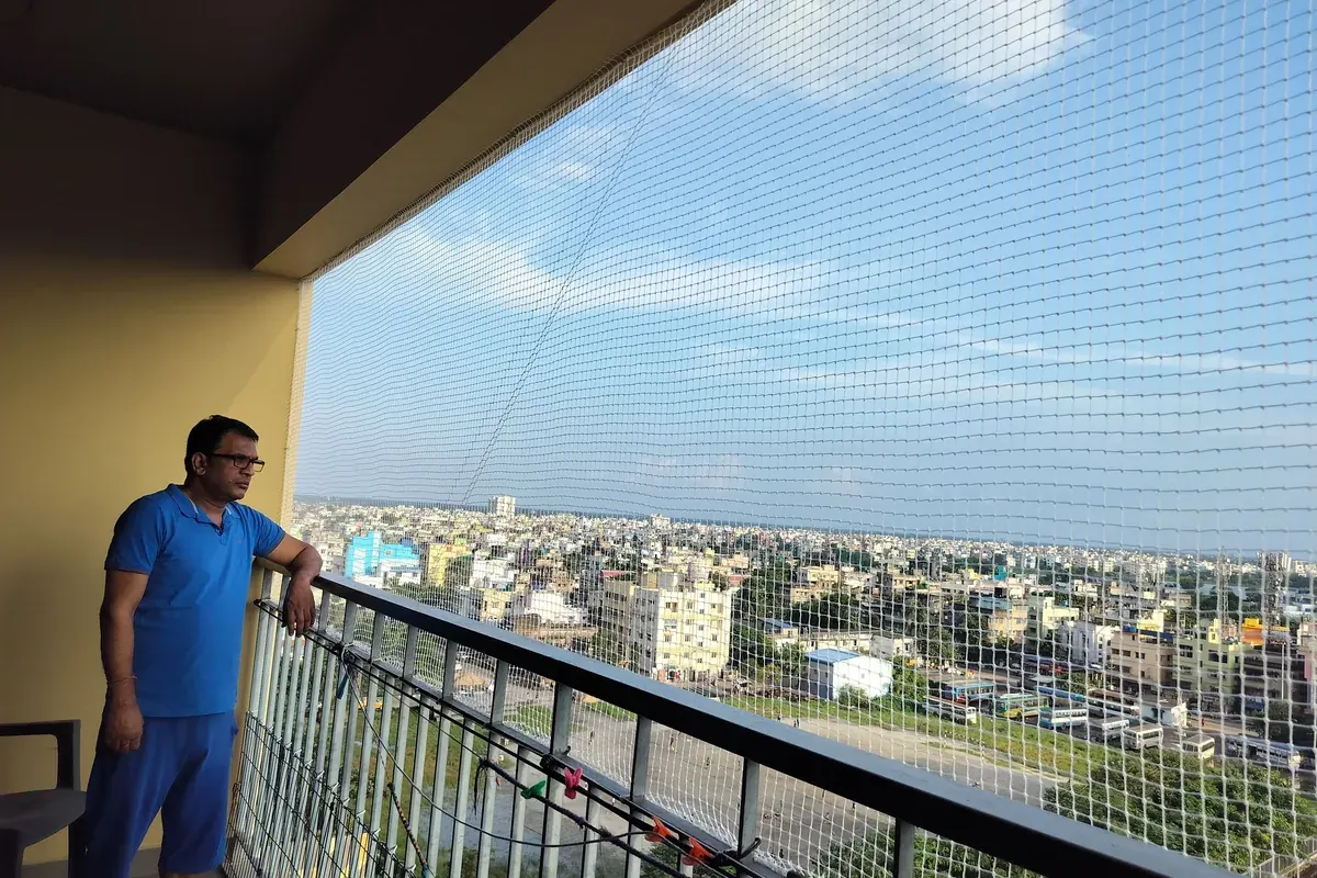 Duct Area Bird Nets in Banjara Hills apartments
