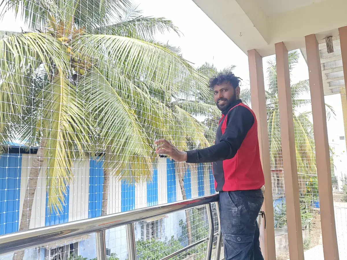 Balcony Invisible Grill project in Gachibowli