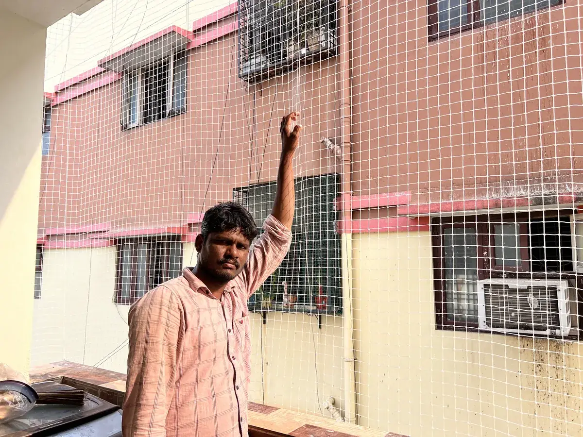 Feather Guard service area in a Miyapur apartment