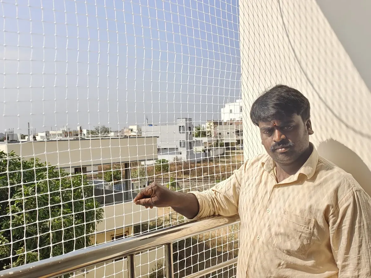 Bird Net Installation in Nallagandla apartment