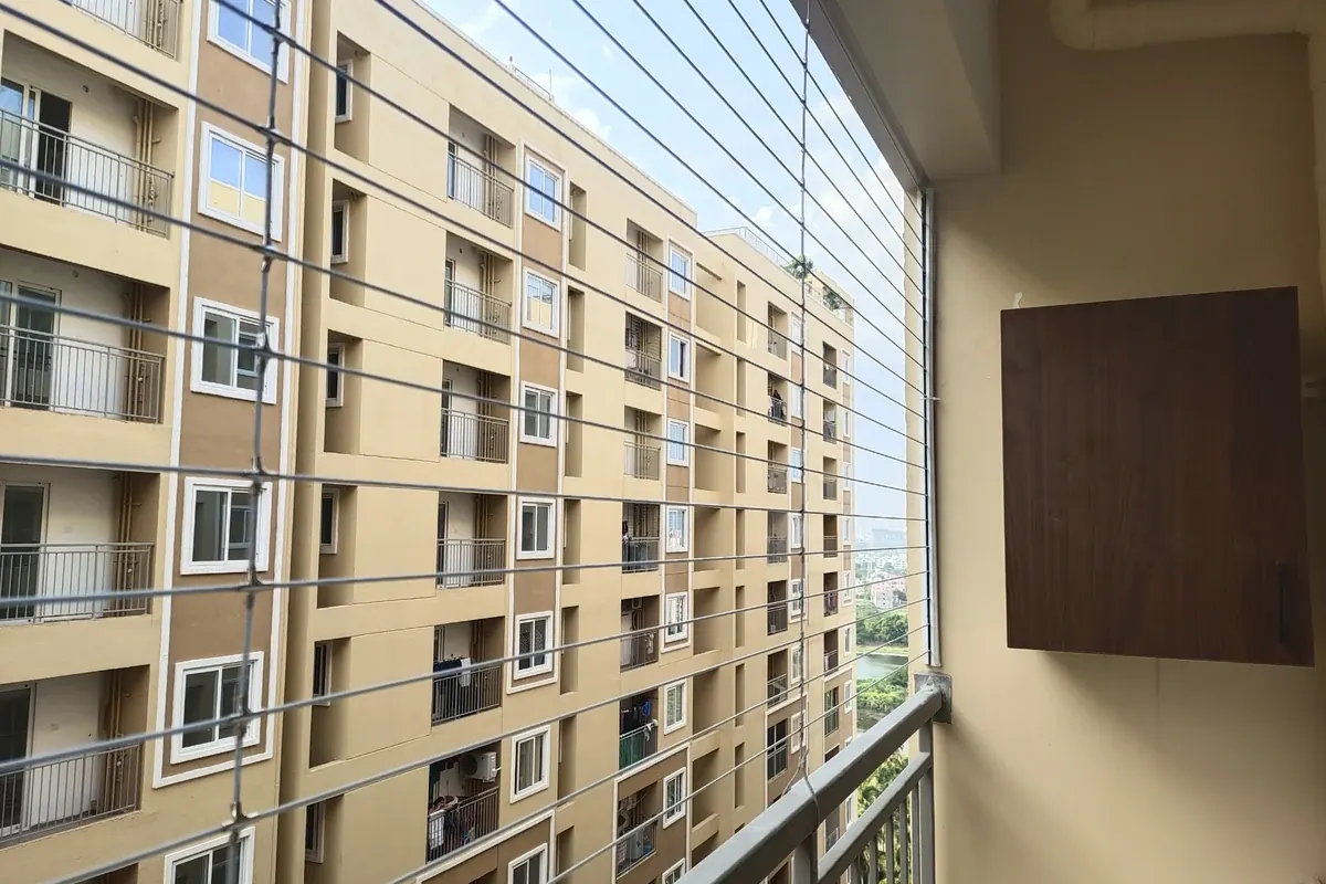Balcony Invisible Grills in Nallagandla modern apartment
