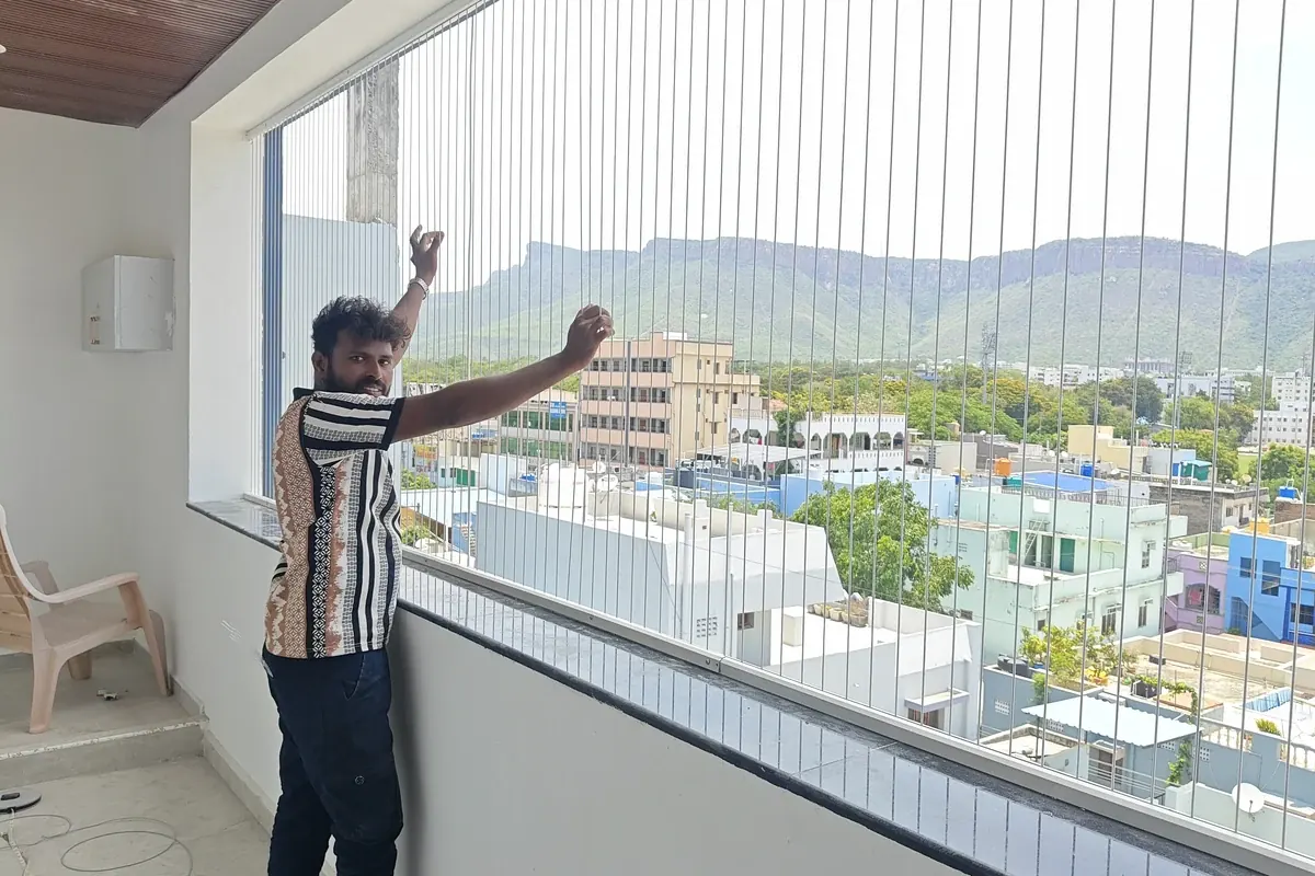 Invisible Grills for Apartments in Nallagandla Hyderabad