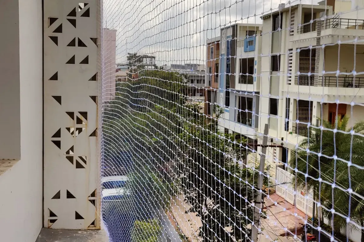 Window Pigeon Nets in Nizampet apartment