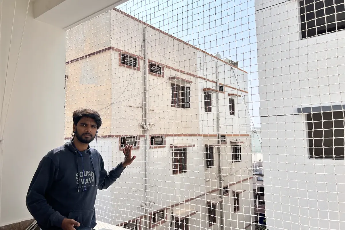 Balcony Safety Nets in Tolichowki home